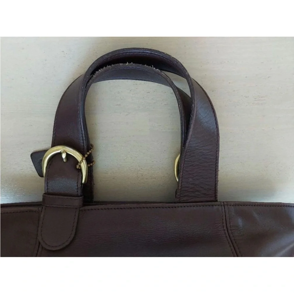 Coach Chocolate Brown Leather Tote - Picture 4 of 14